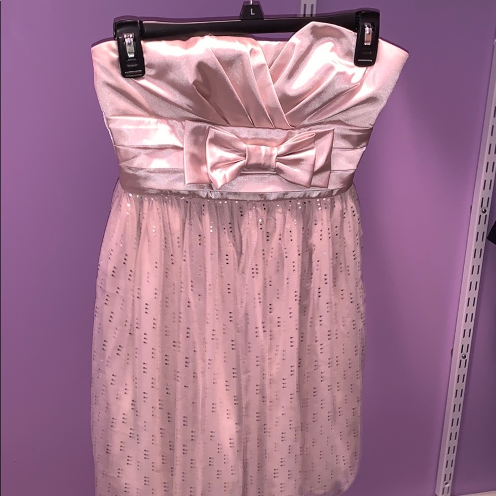 Delias Gold Strapless mini dress